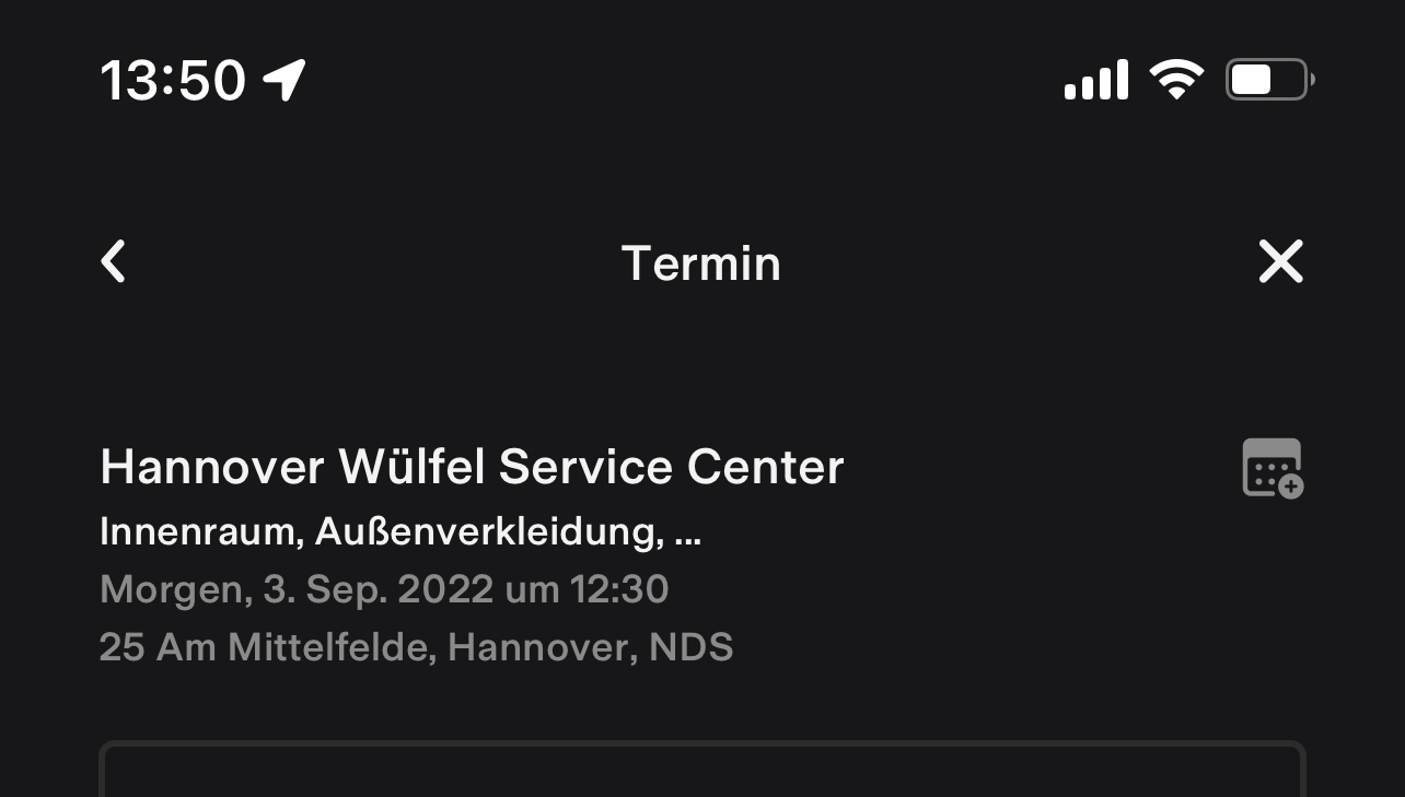 Service im Rahmen der Garantie